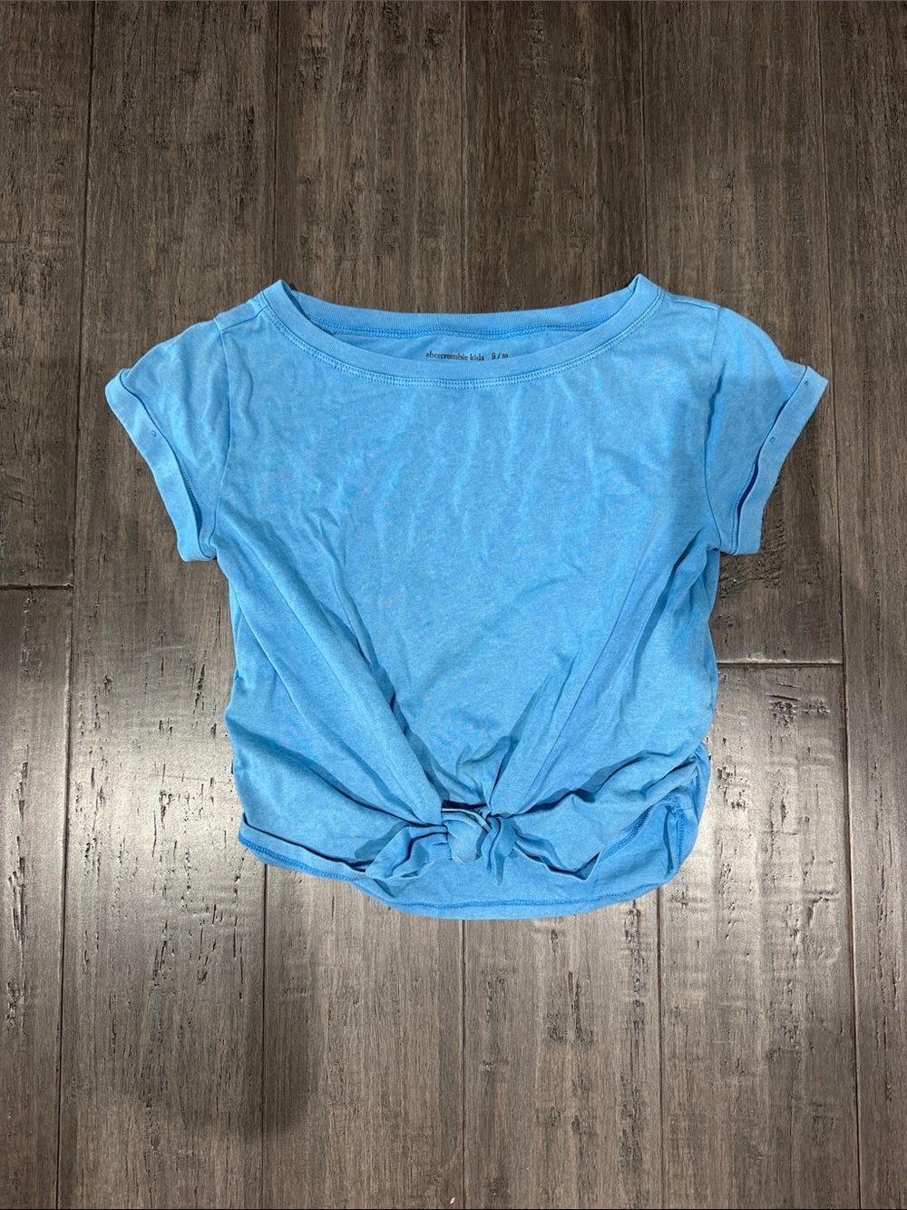 abercrombie kids 9/10 Light Blue Knot-Front Tee